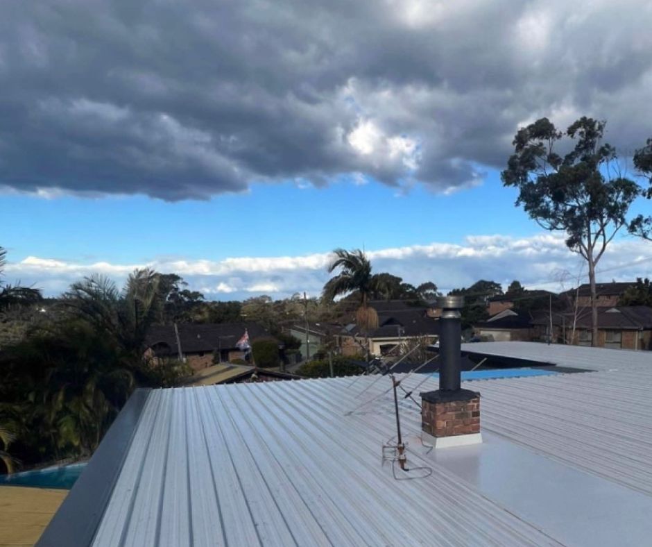flat metal roofing