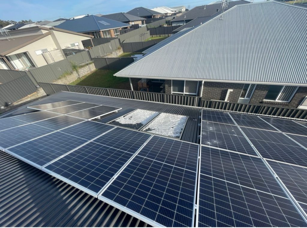 damaged solar panels